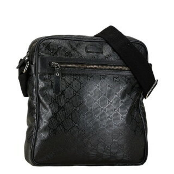 Gucci GG Implement Pochette Crossbody Shoulder Bag Black Leather - Picture 2 of 8